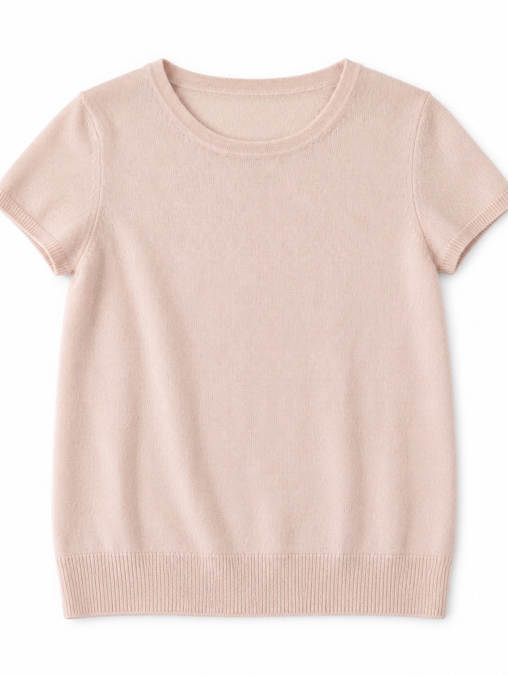 Bloomingdale’s  Cashmere Blush Short-Sleeve Knit Tee
